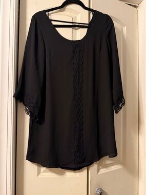 ASTR mini tunic shift dress in black NWT size S